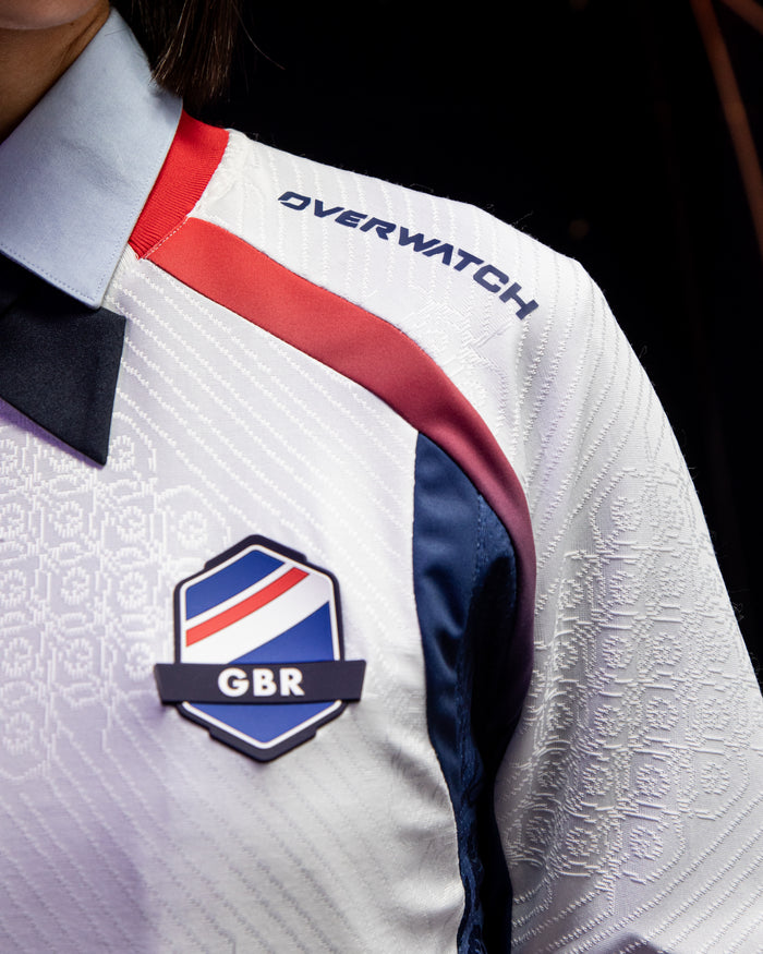Close up on White Great Britain Jersey