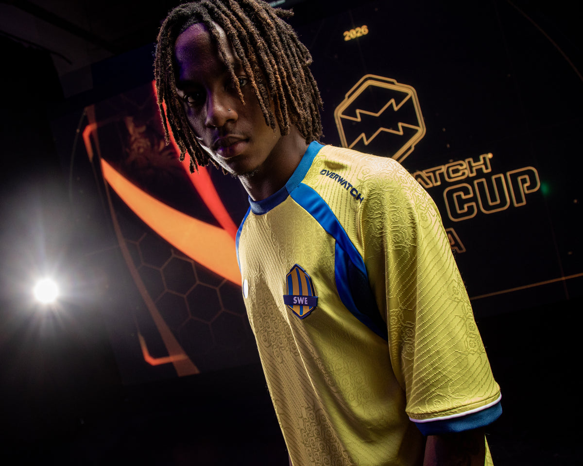 Chest Close Up on Yellow Sweden Jersey