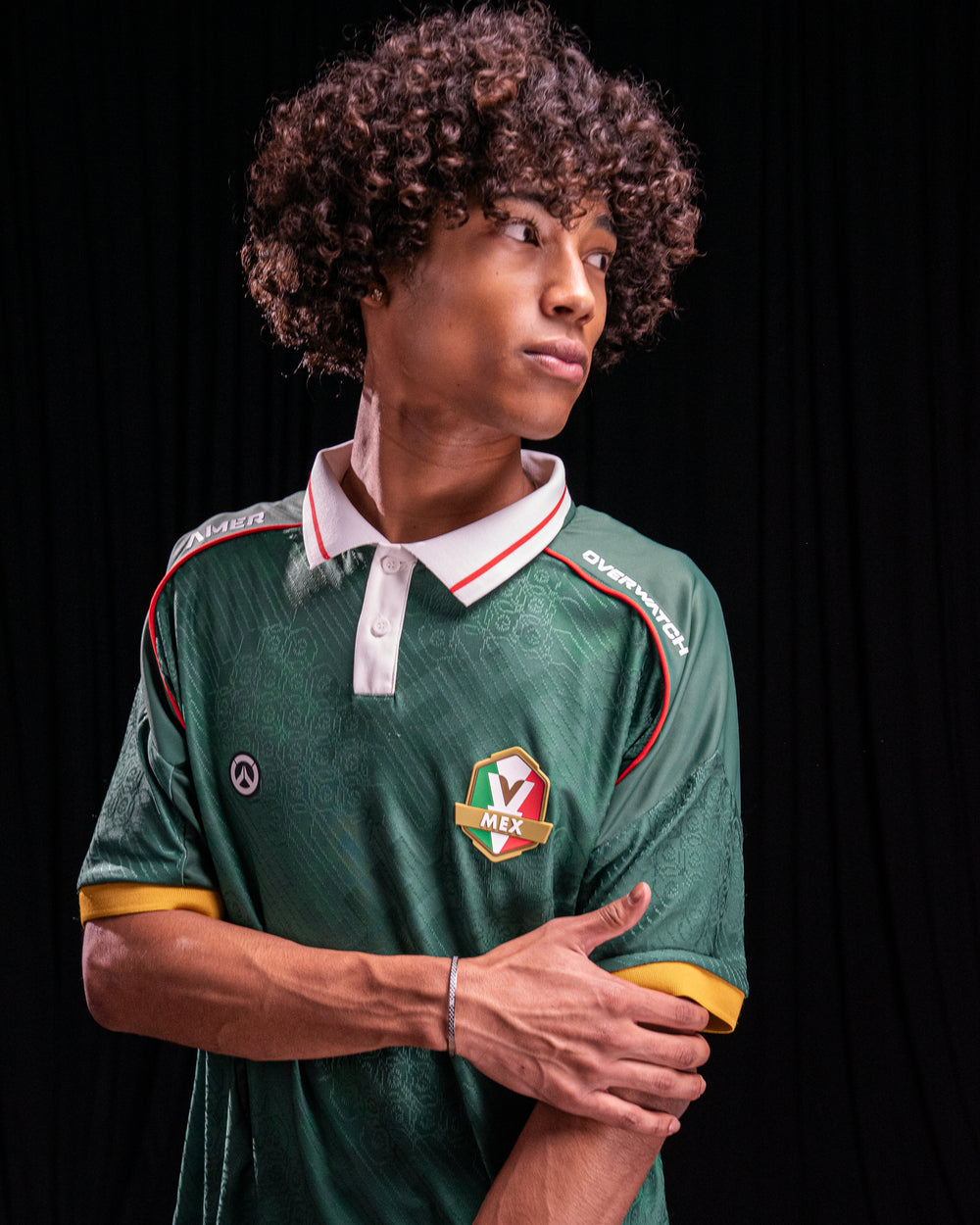 Man in Mexico jersey posing